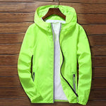 Sport Outdoor Cycling Thin Coat Jackets Man Casual Loose Men's Windbreakers Jacket Male's Waterproof Candy-Colored Outwear Q6128