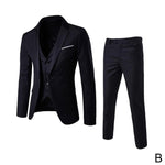 Custom Made 3pcs Business Blazer +Vest +Pants Wedding Suit Male Blazers Slim Suits Vintage Classic Blazers Male Party