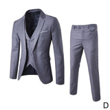 Custom Made 3pcs Business Blazer +Vest +Pants Wedding Suit Male Blazers Slim Suits Vintage Classic Blazers Male Party