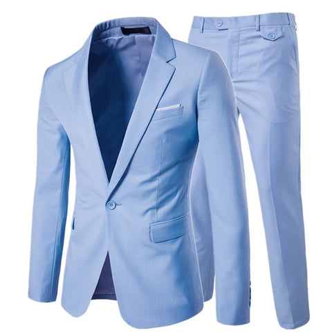 Luxury Men Wedding Suit Male Blazers Slim Fit Suits for Men Costume Business Formal Party Blue Classic Black Blazer